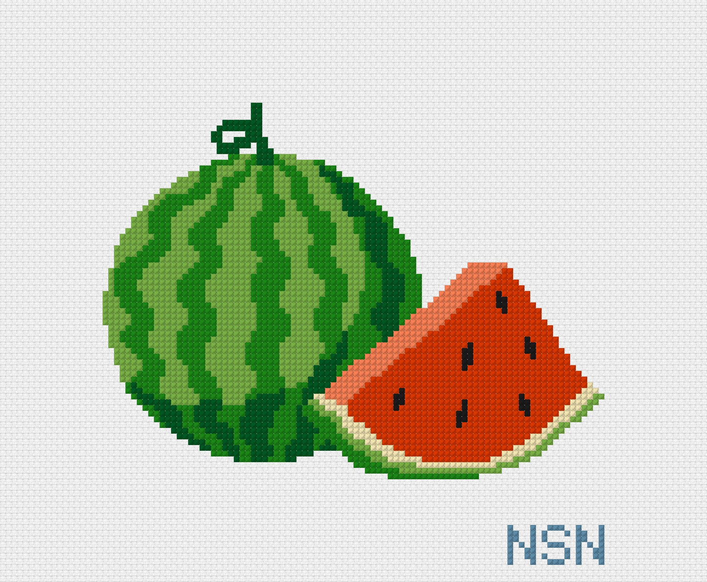Watermelon needlepoint canvas