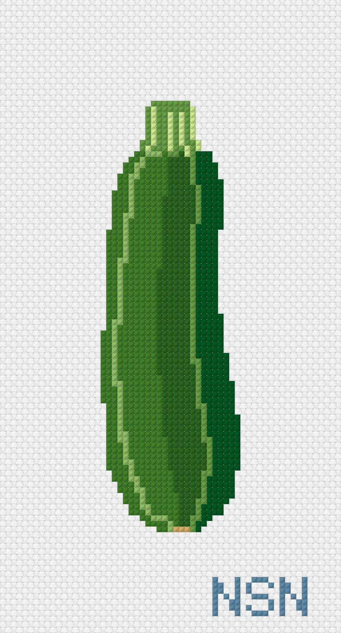 Zucchini needlepoint canvas