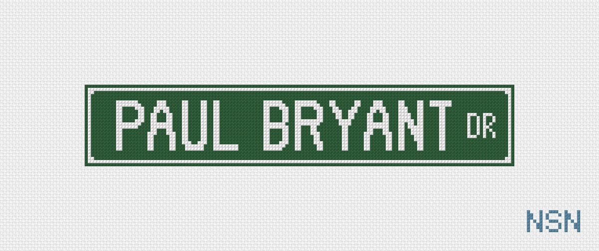 PRESALE: Paul Bryant Dr Street Sign Canvas