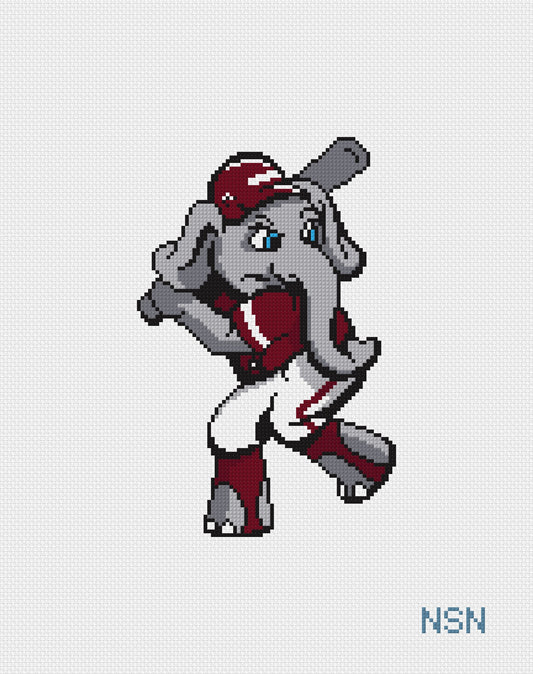 Baseball Big Al needlepoint canvas