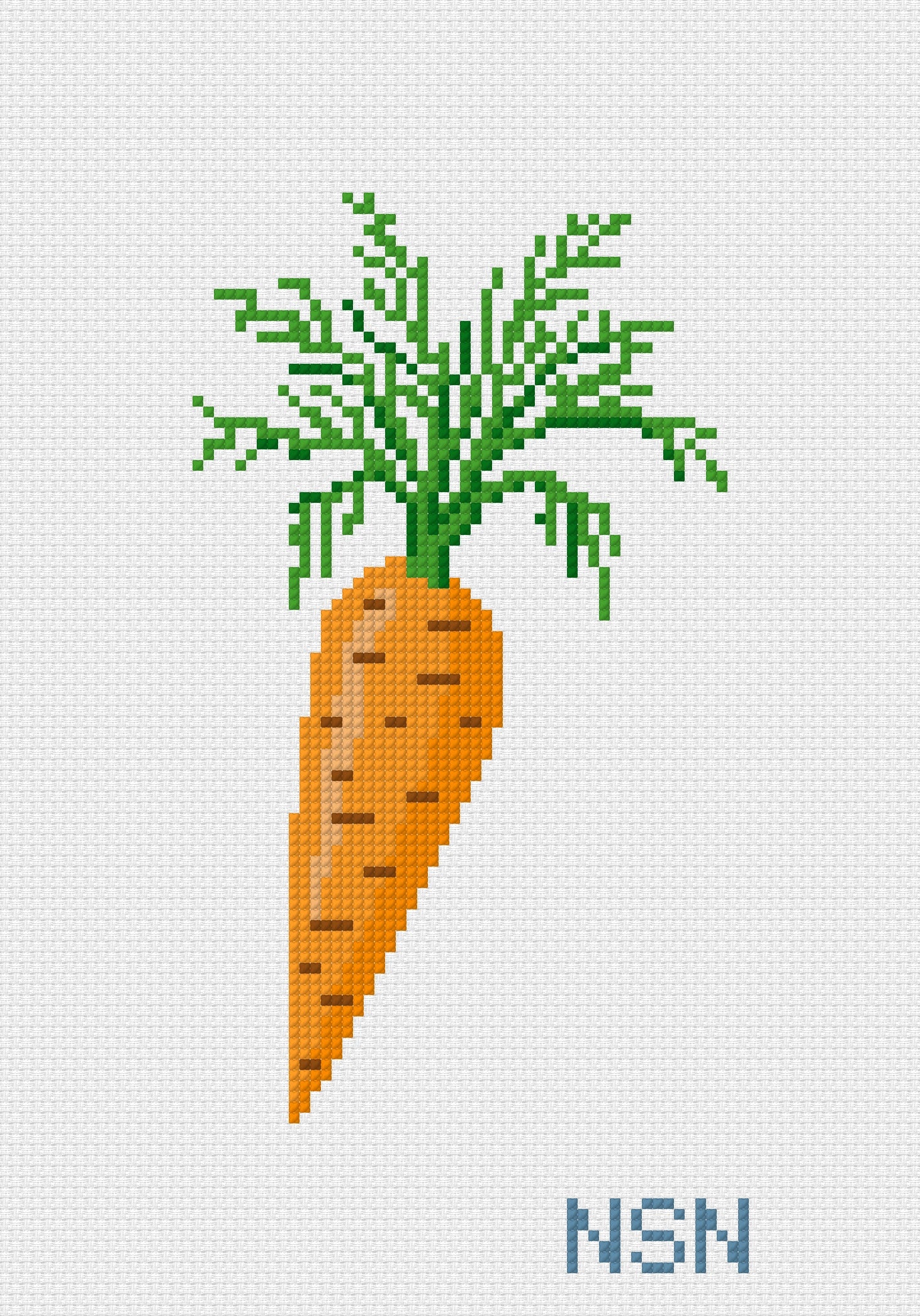Carrot needlepoint canvas