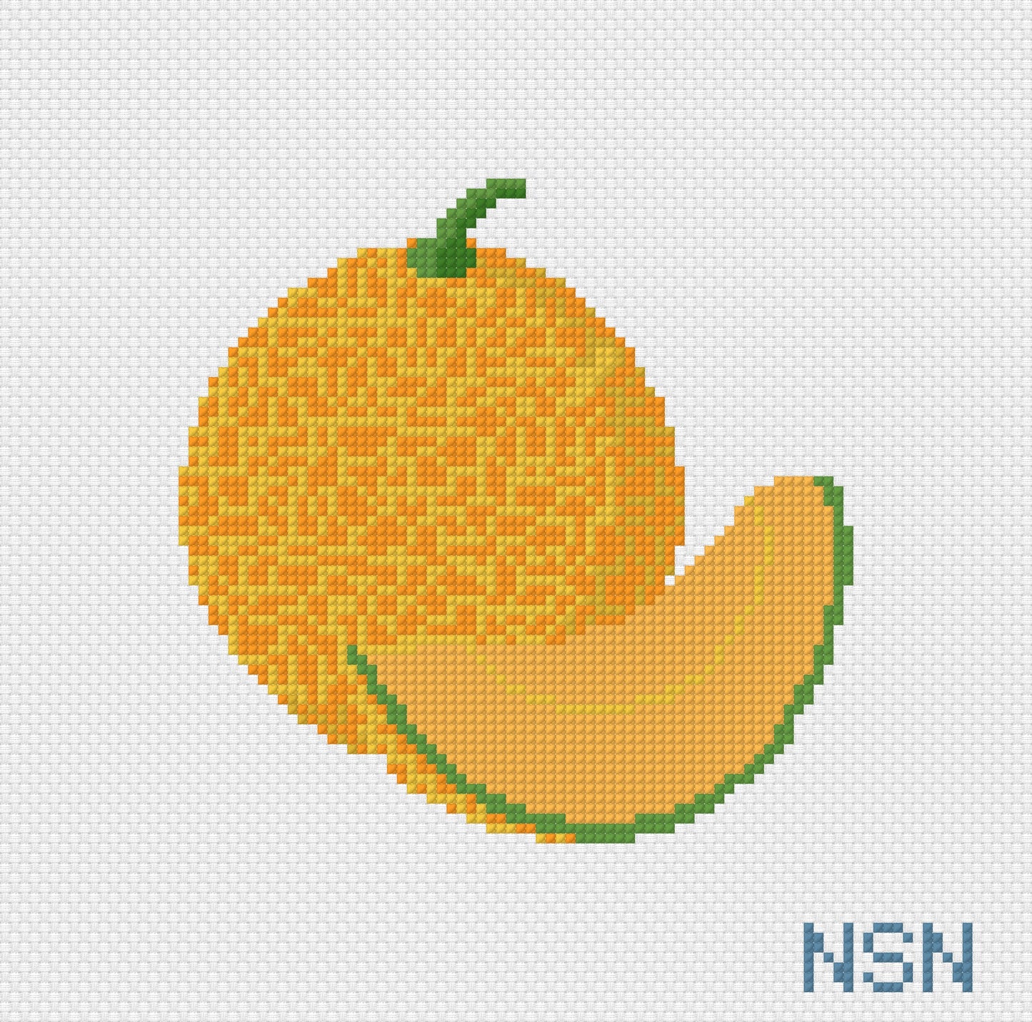 Cantaloupe needlepoint canvas