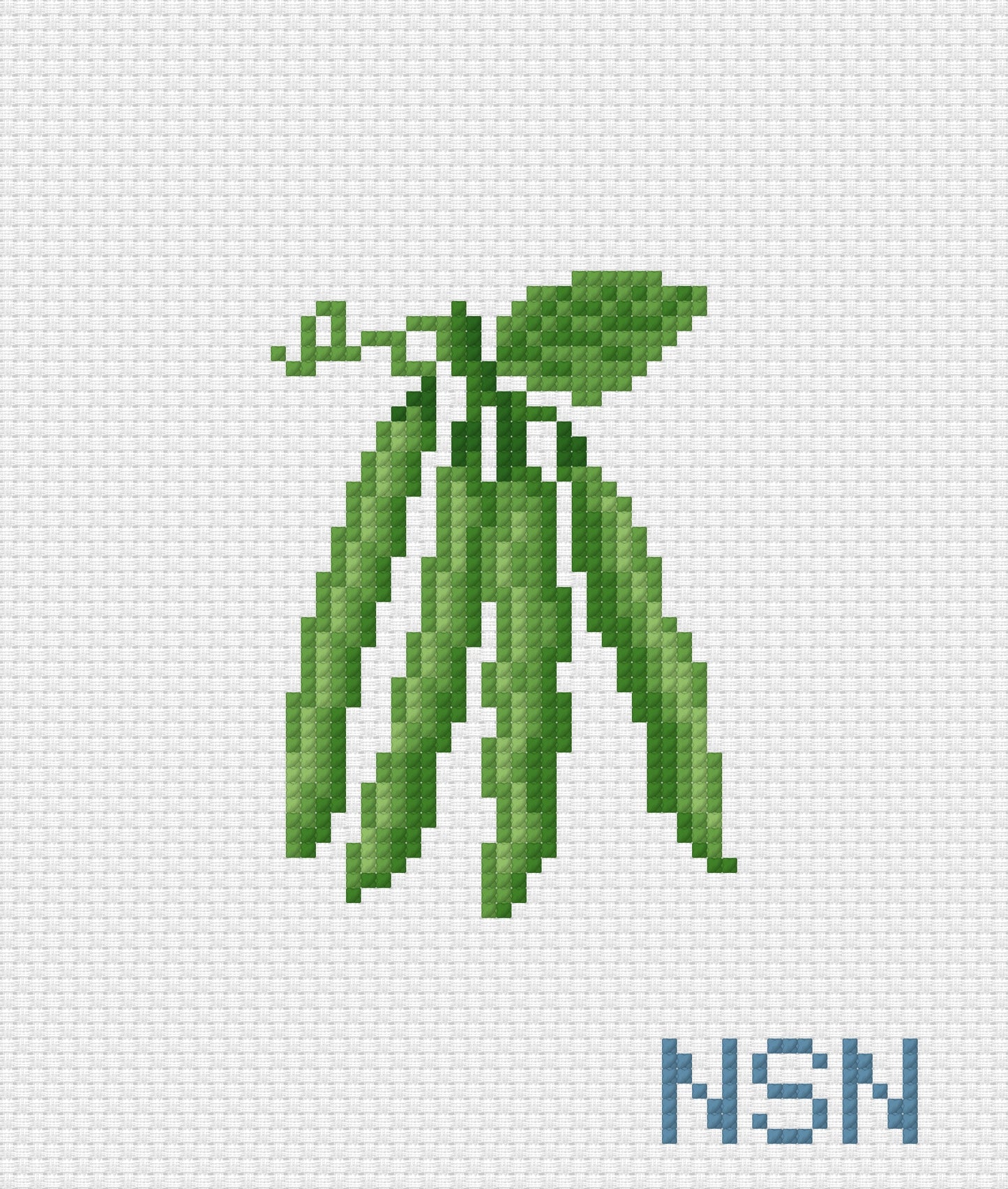 String beans needlepoint canvas