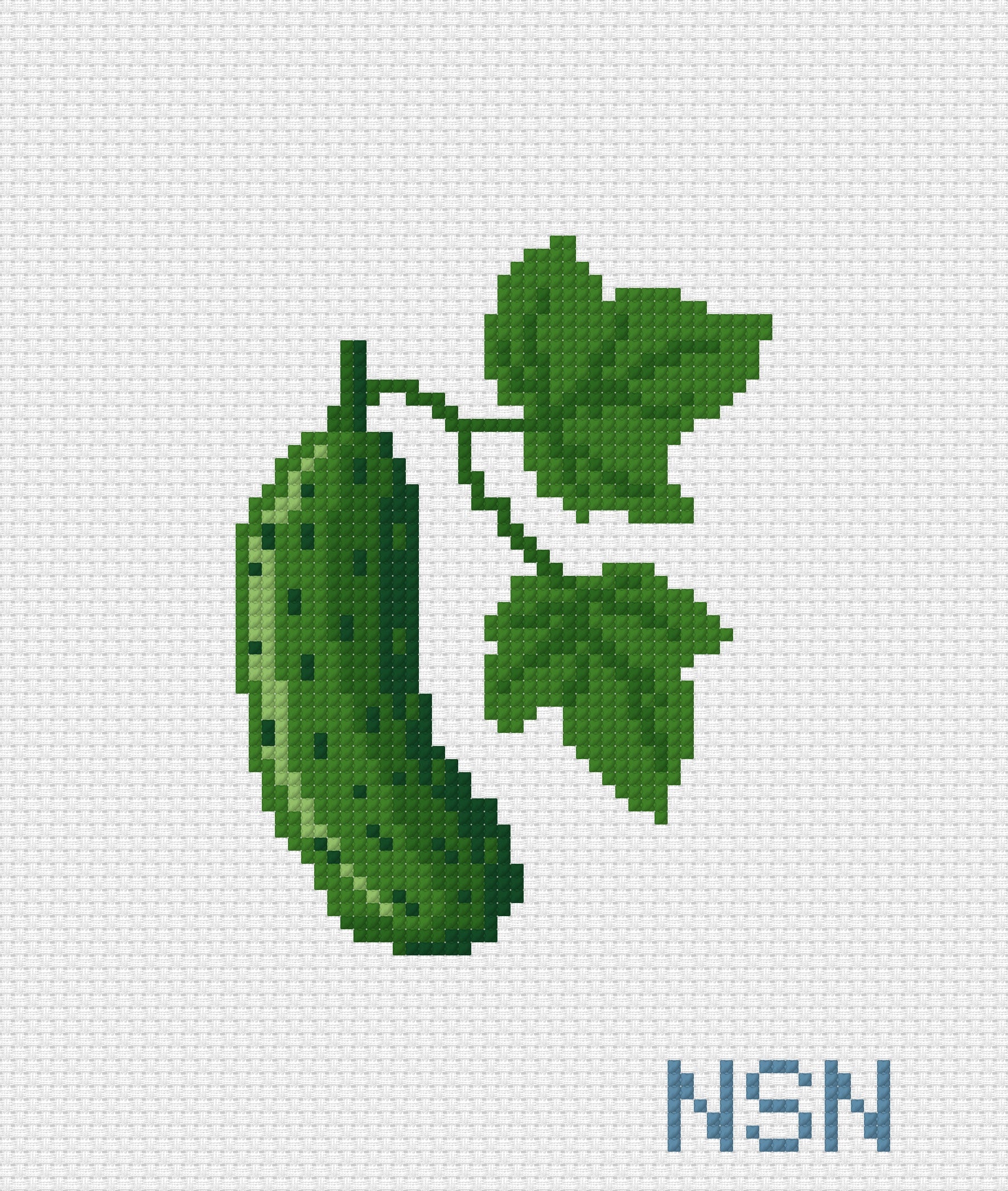 Cucumber needlepoint canvas