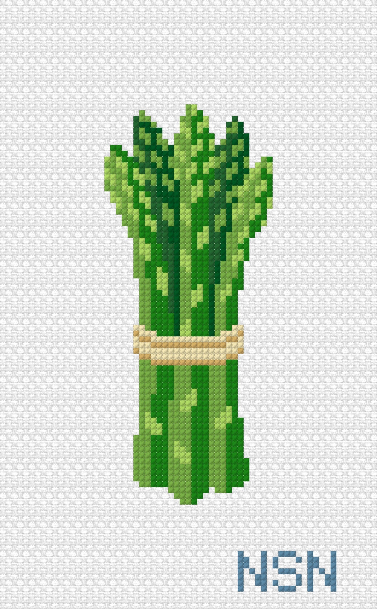 Asparagus needlepoint canvas