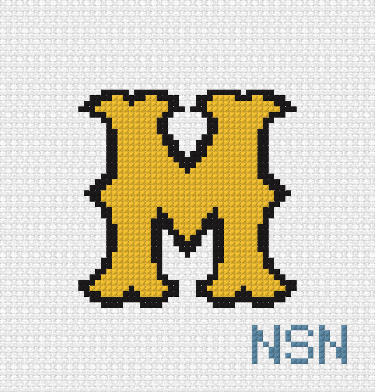 PRESALE: Mizzou Vintage Scalloped M Initial Canvas