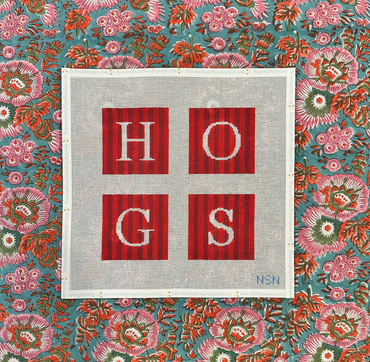 Striped HOGS Coaster Set