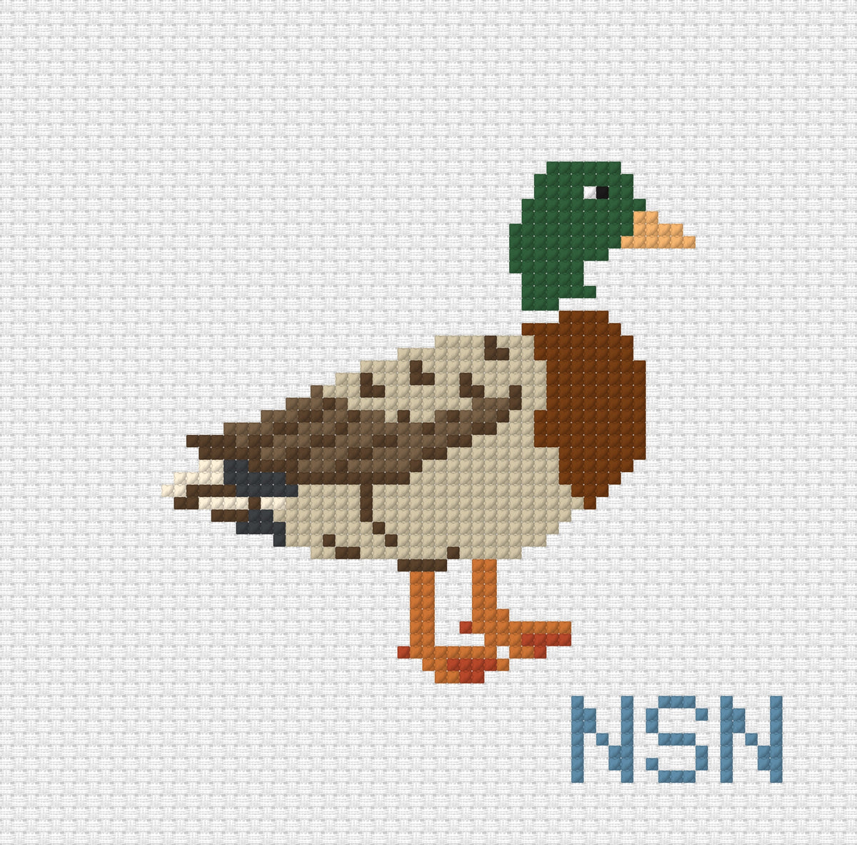 Mallard needlepoint canvas