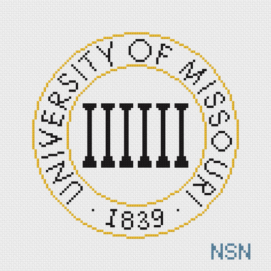Mizzou Seal needlepoint canvas