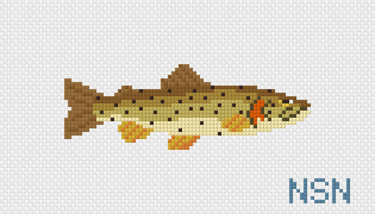 Cutthroat trout needlepoint canvas