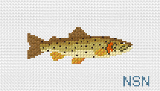 Cutthroat trout needlepoint canvas
