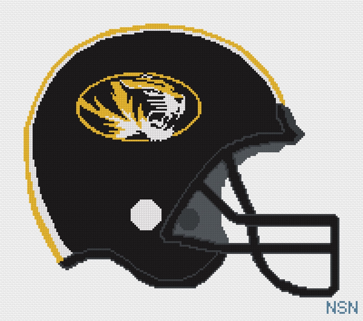 PRESALE: Mizzou Tiger Football Helmet Canvas