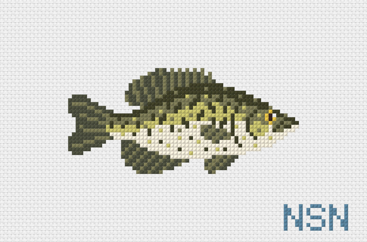 Crappie needlepoint canvas