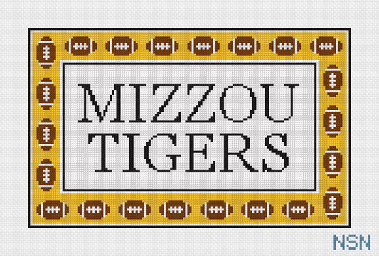 Mizzou Tigers Football Trim needlepoint canvas