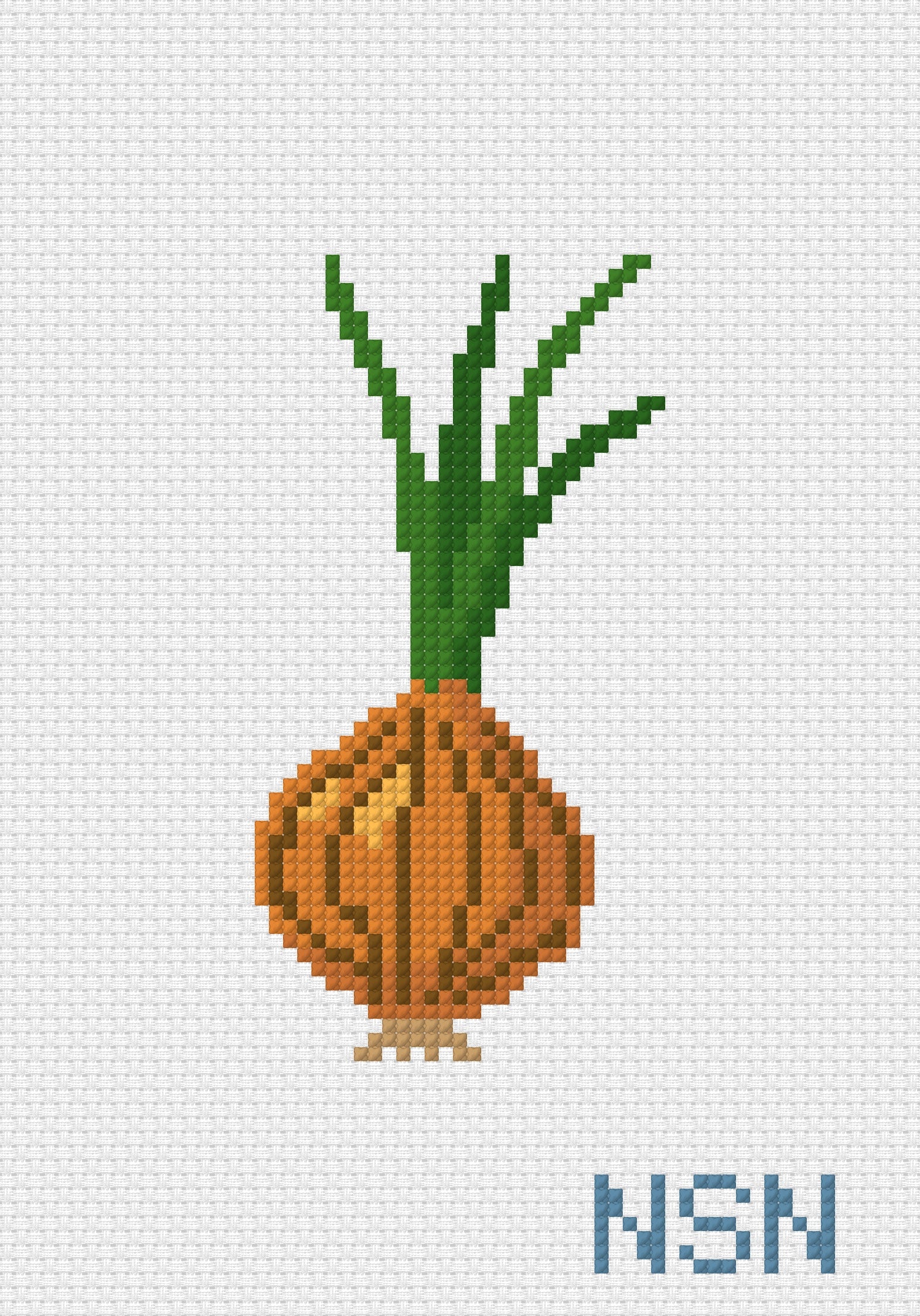Onion needlepoint canvas
