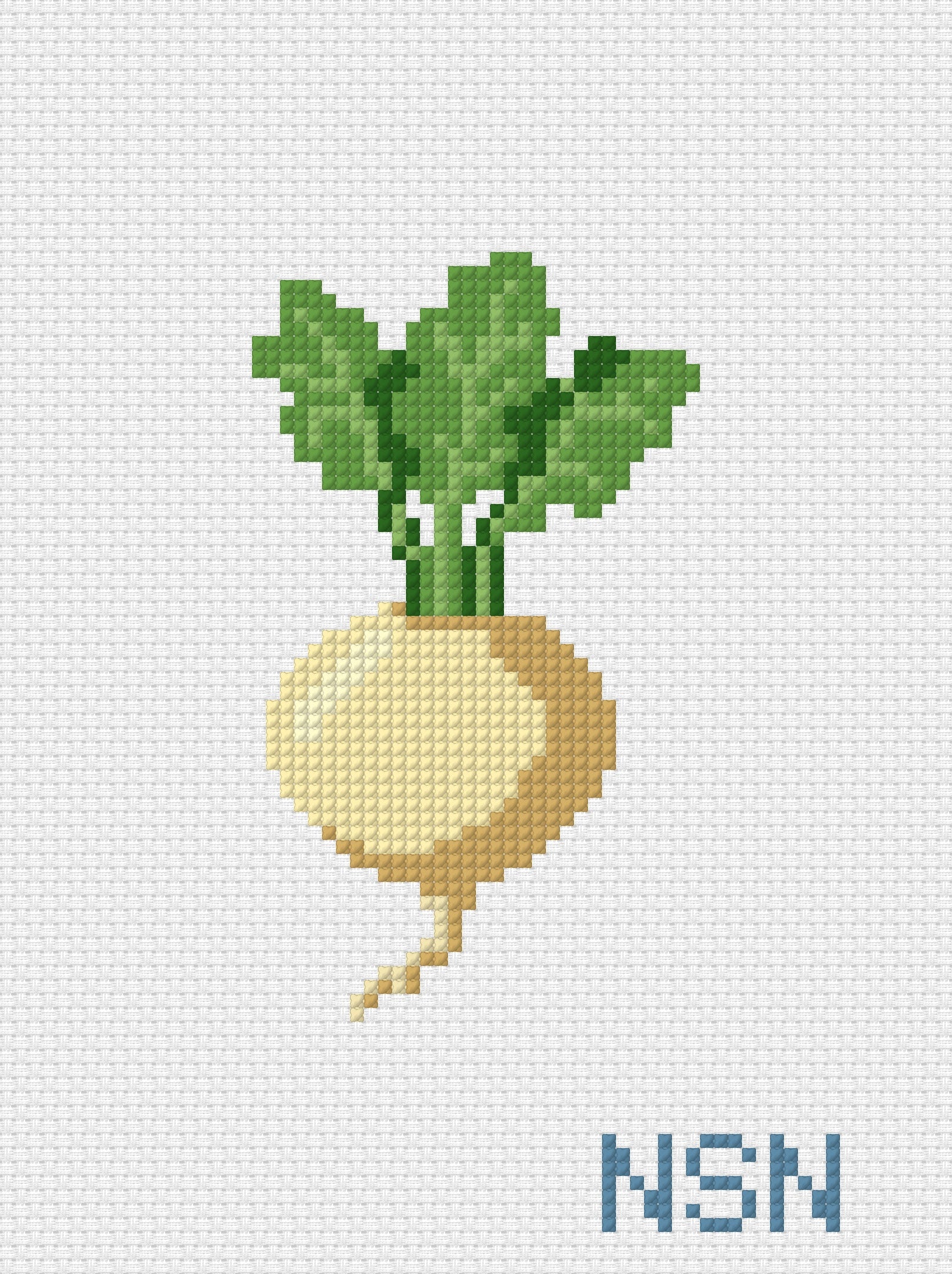 Turnip needlepoint canvas