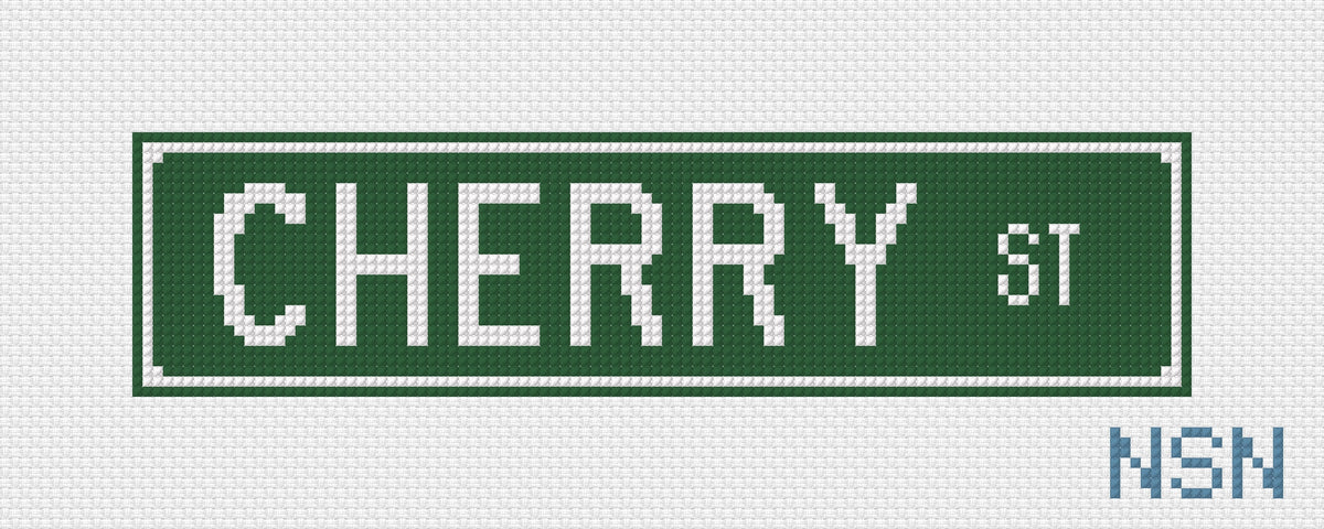 PRESALE: Cherry St Street Sign Canvas
