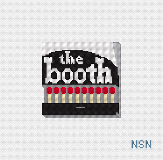 The Booth Matchbook needlepoint canvas
