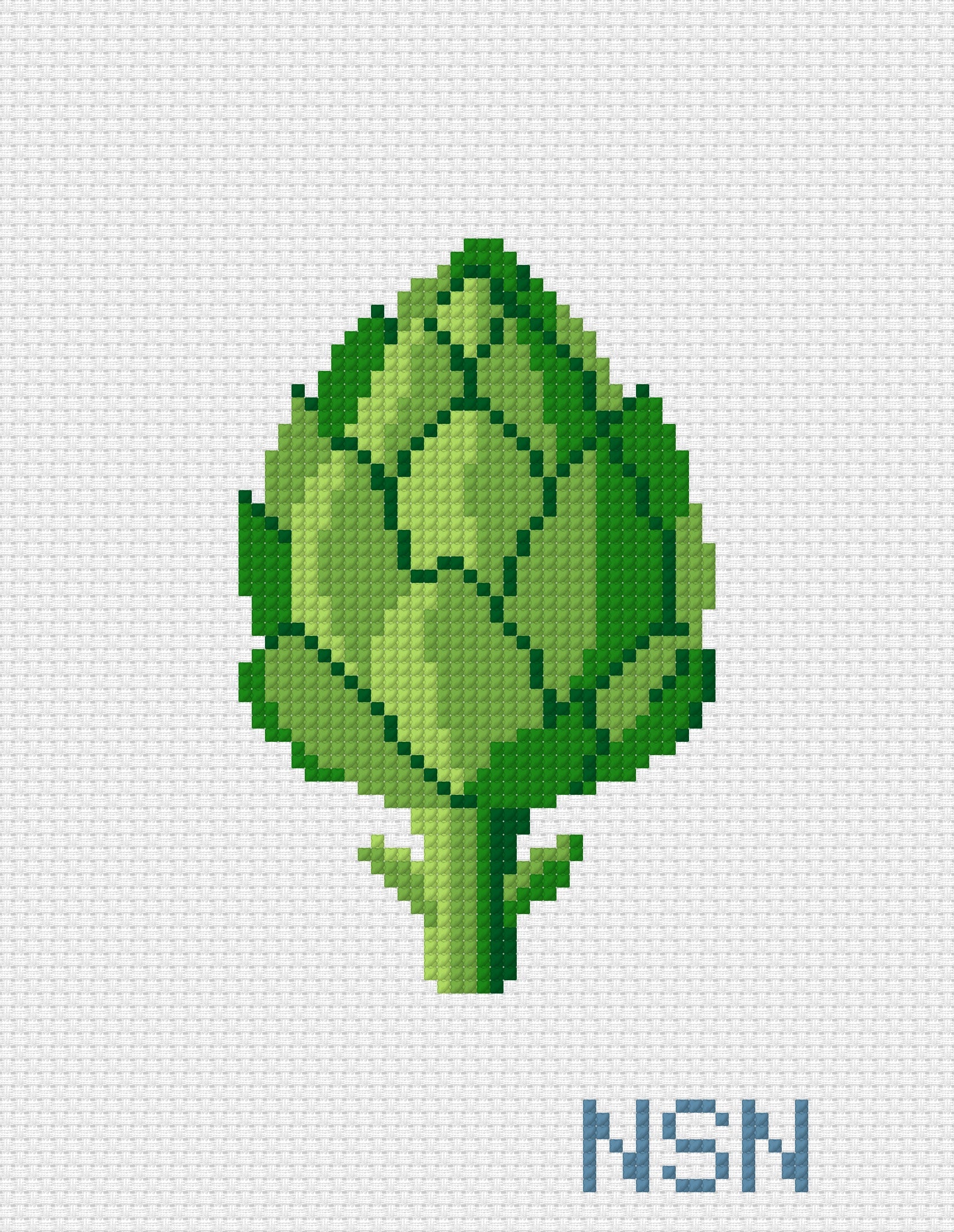 Broccoli needlepoint canvas