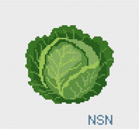 Cabbage needlepoint canvas