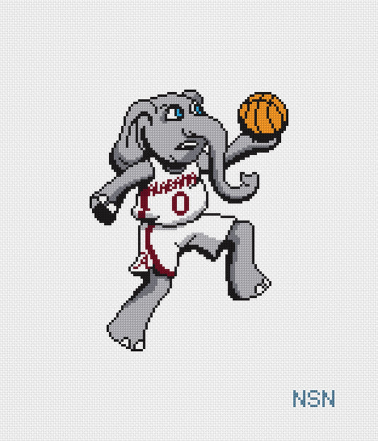 Basketball Big Al needlepoint canvas