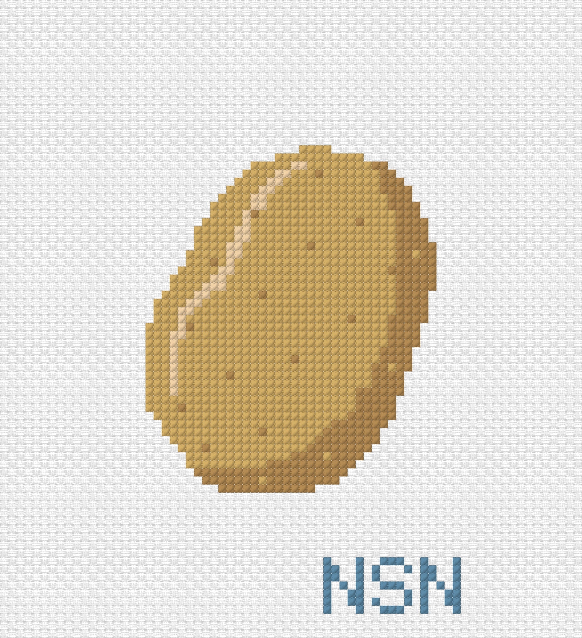 Potato needlepoint canvas