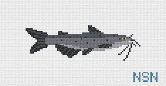 Catfish needlepoint canvas