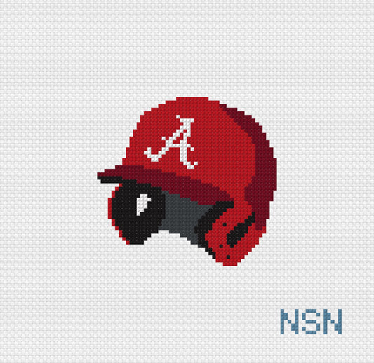Alabama Batting Helmet needlepoint canvas