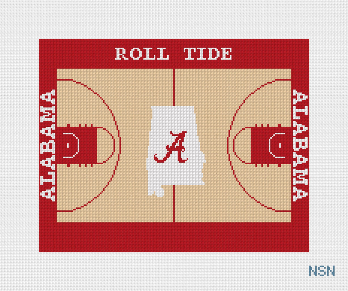 PRESALE: Alabama Basketball Court Canvas
