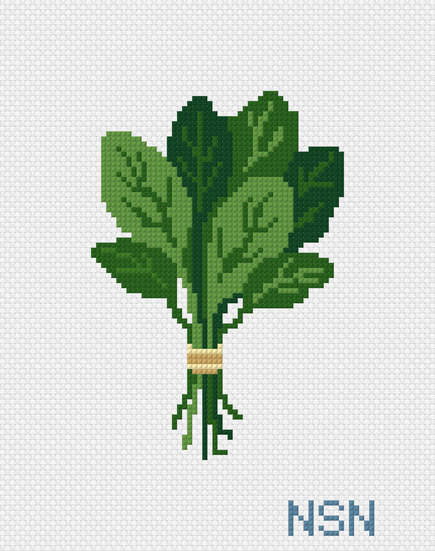 Spinach needlepoint canvas