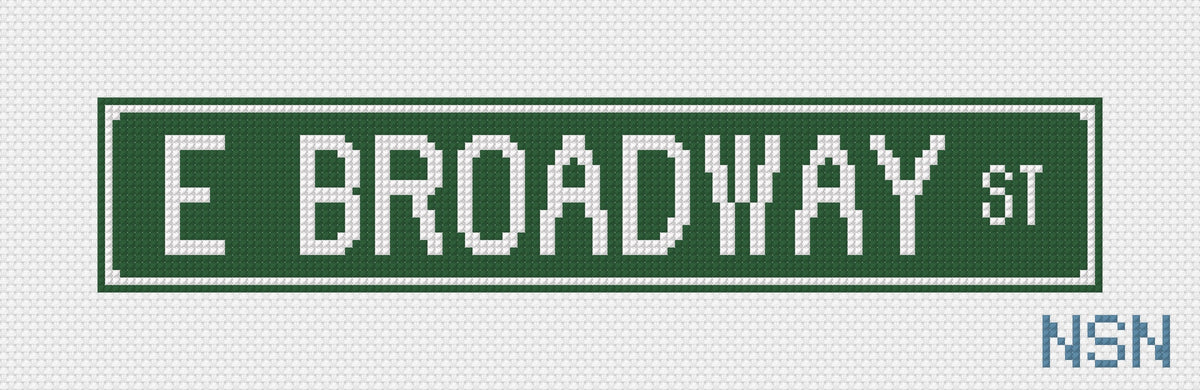 PRESALE: E Broadway St Street Sign Canvas