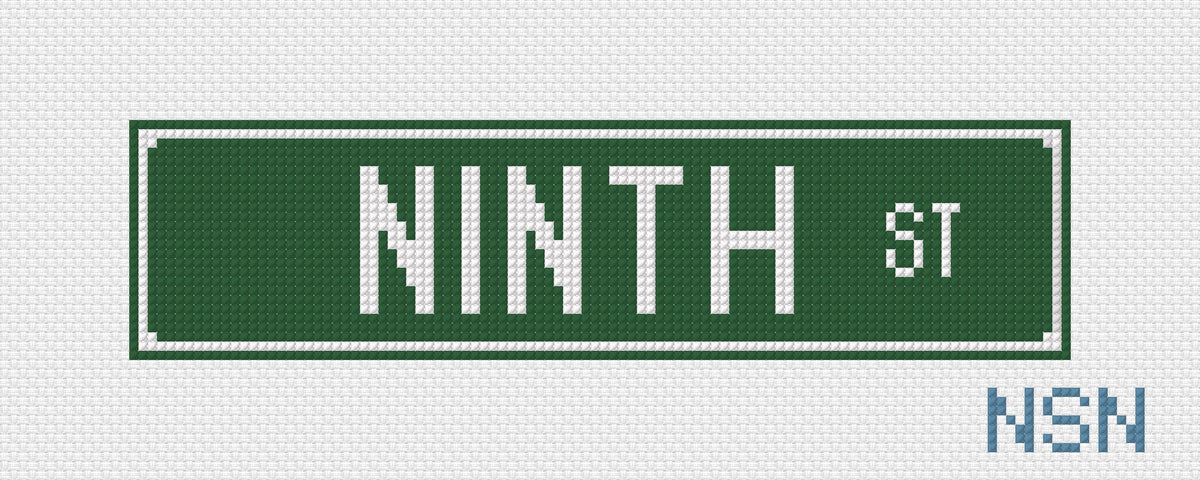 PRESALE: Ninth St Street Sign Canvas