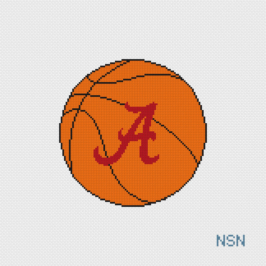Alabama Basketball needlepoint canvas