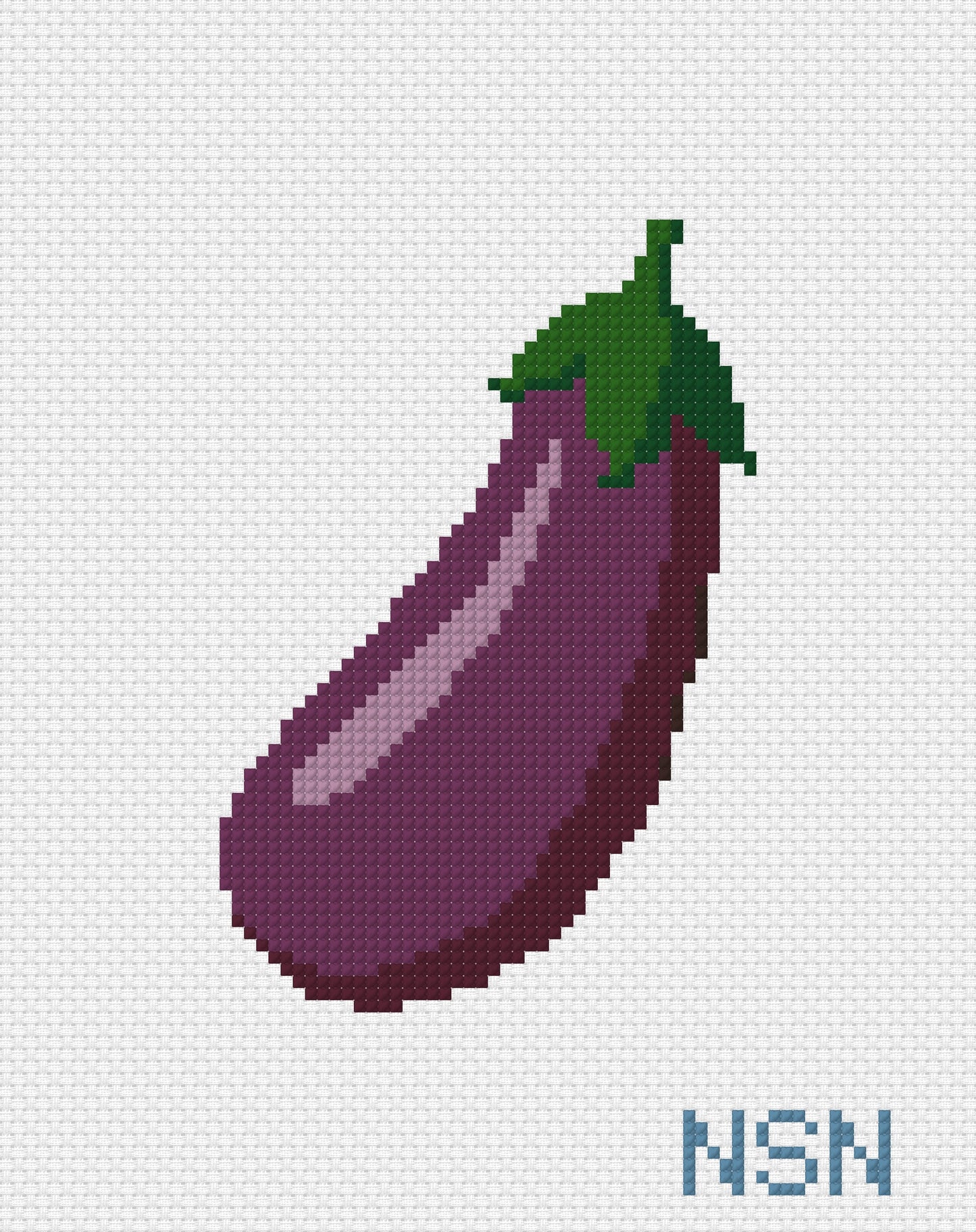 Eggplant needlepoint canvas