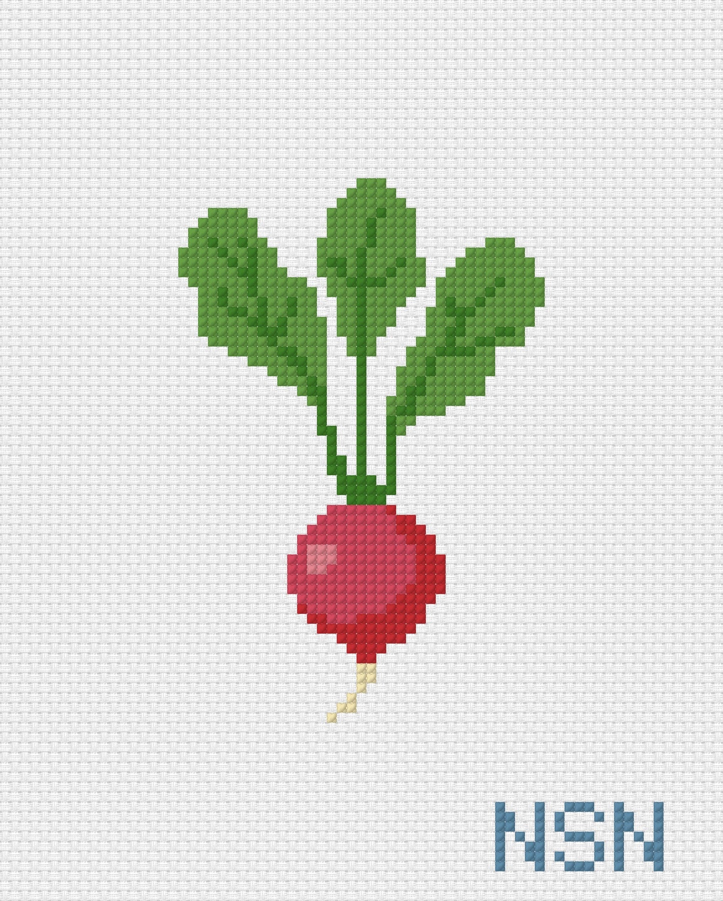 Radish needlepoint canvas