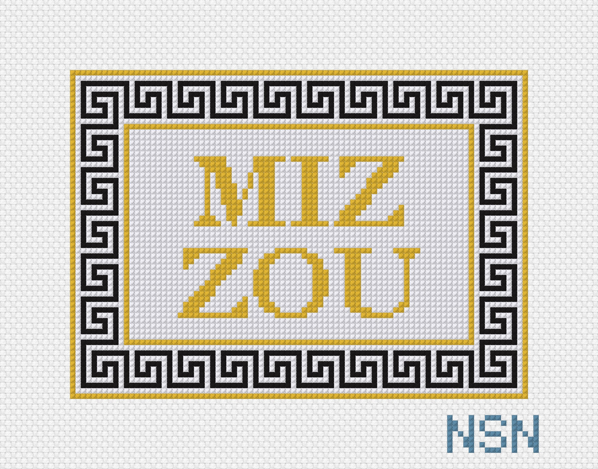 PRESALE: Small Mizzou Greek Key Canvas