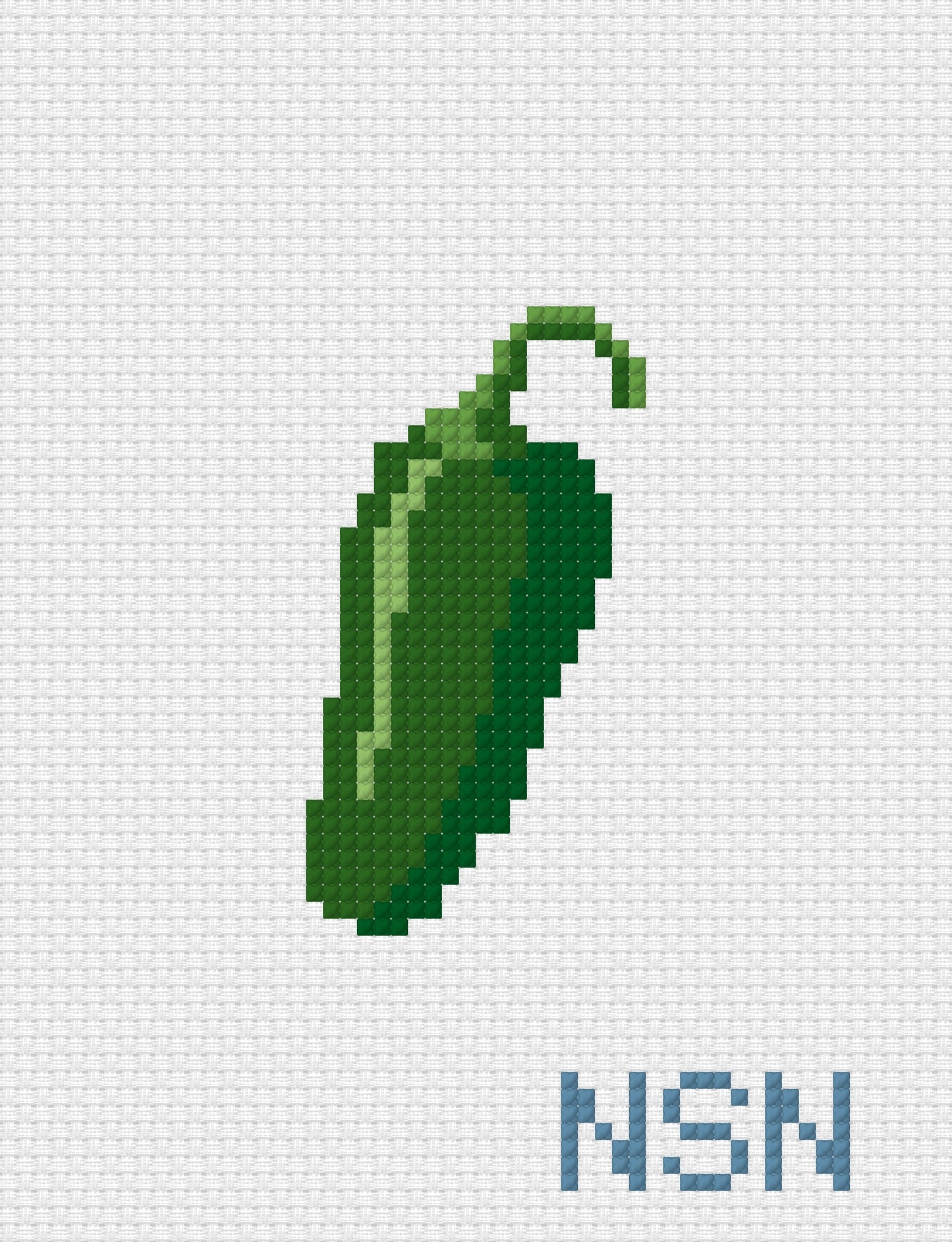 Jalapeno pepper needlepoint canvas