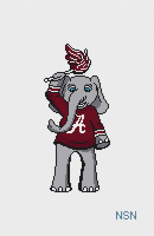 Cheerleader Big Al needlepoint canvas