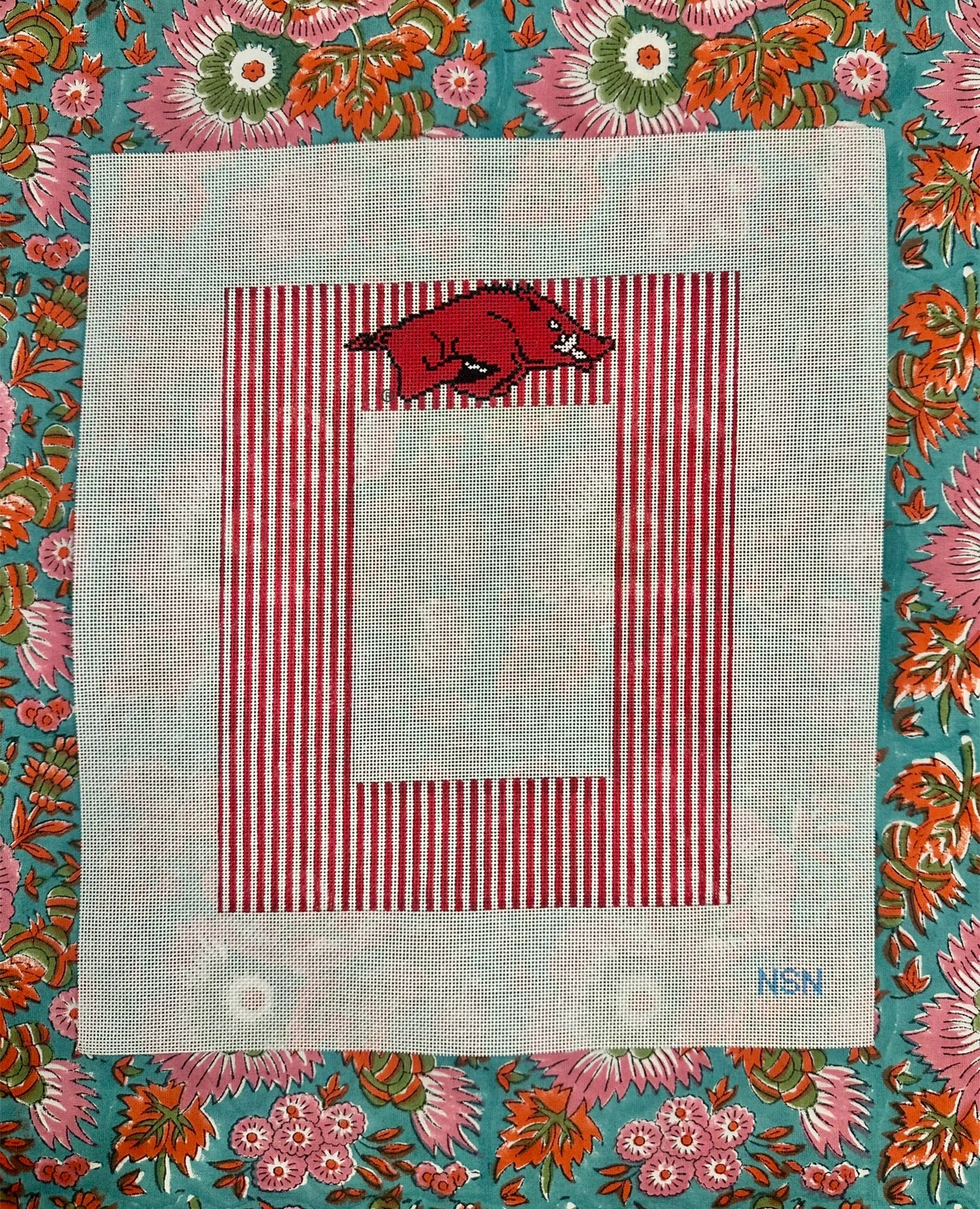 Razorback Striped Picture Frame