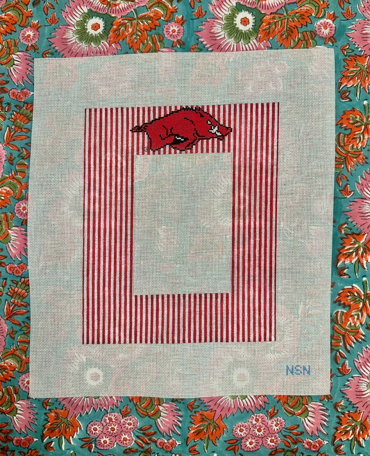 Razorback Striped Picture Frame
