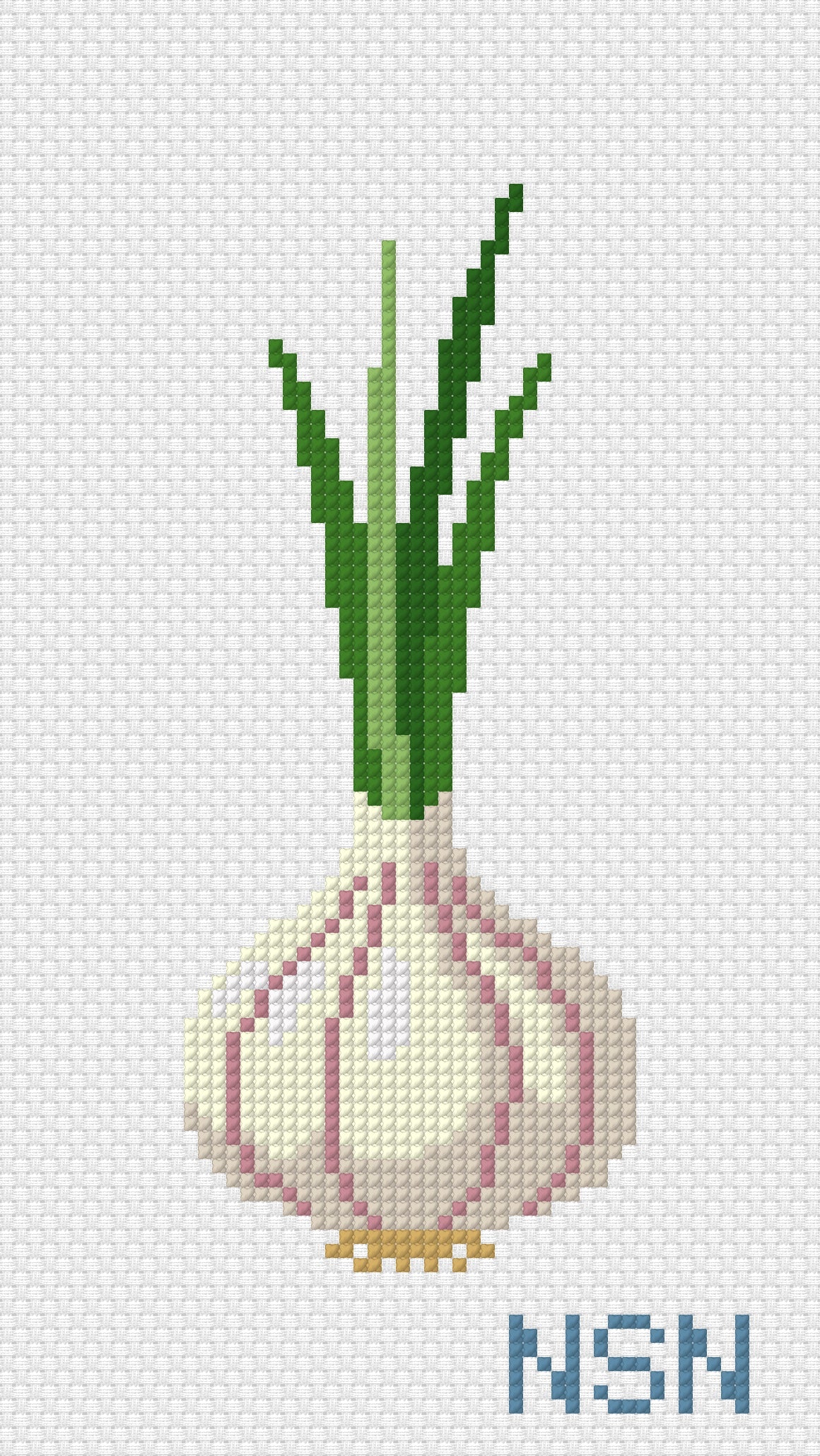 Garlic needlepoint canvas