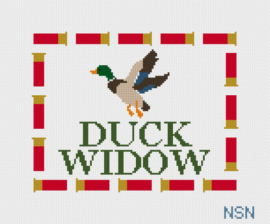 Duck hunting widow needlepoint canvas