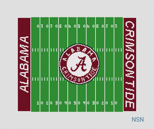 Alabama Football Field needlepoint canvas