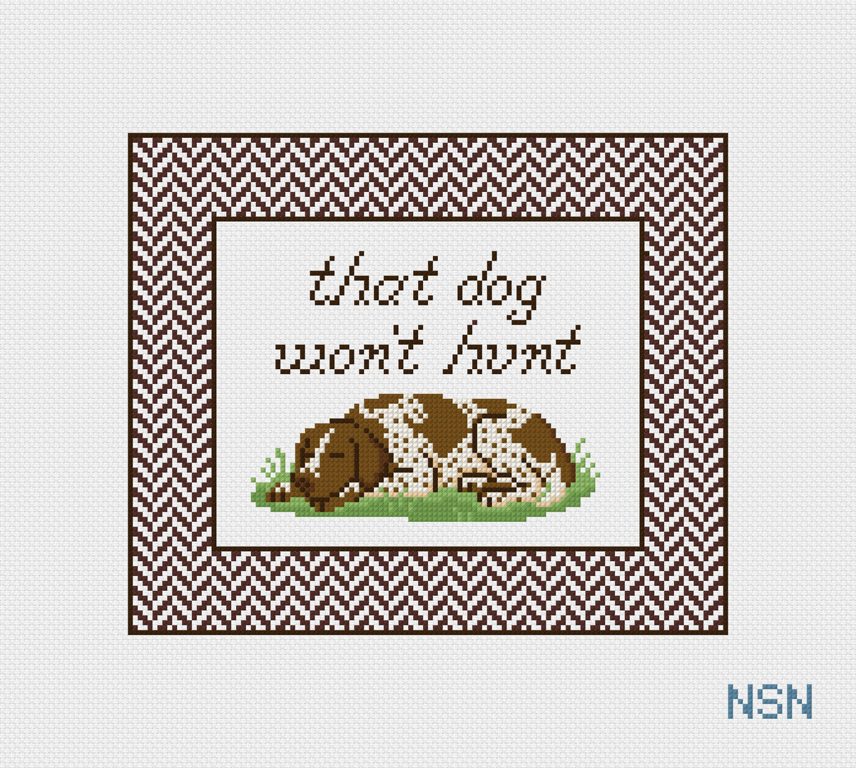 That Dog Won't Hunt needlepoint canvas